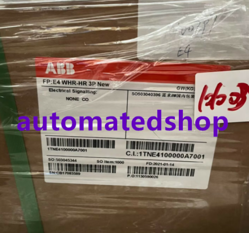 Abb Frame Breaker Base Fp:E4 Whr-Hr 3P Brand New Fedex Or Dhl