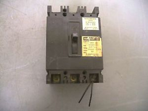 WESTINGHOUSE CIRCUIT BREAKER CATEHB3100 100A/480V/3POLE W/SHUNT