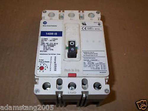 ALLEN BRADLEY 140M-18P-C15-M(A) 3 POLE 15 AMP CIRCUIT BREAKER