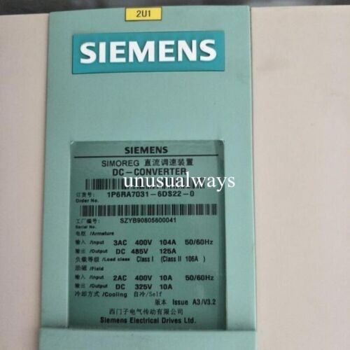One New Siemens 1P6Ra7031-6Ds22-0