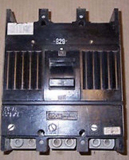 GE TJK TJK436F000 3 pole 400 amp trip 600v breaker no label