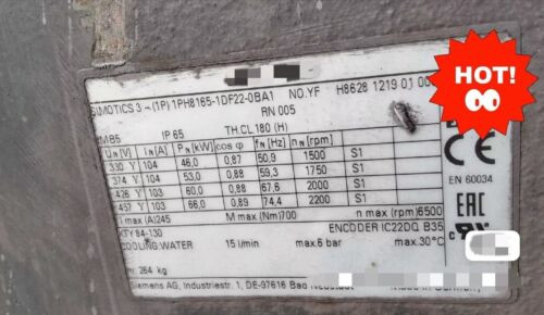1Pc Used  1Ph8165-1Df22-0Ba1