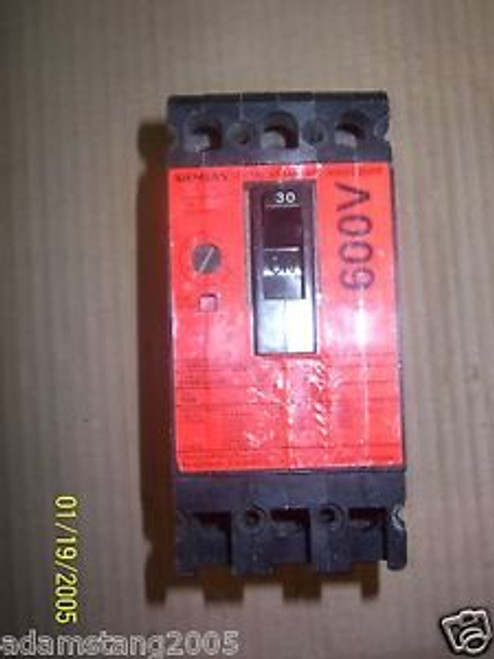 Siemens Mining Duty EM6 EM6B030MS2 30 amp 600 volt Circuit Breaker