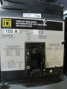 SQD FAL36100,100 AMP, 3 POLE, Circuit Breaker, Grey Label