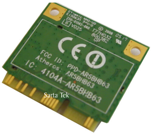 50 Atheros Ar5Bhb63 Mini Pci-E Half Height Wireless Card T77H032