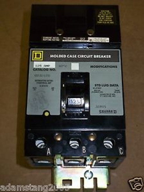 Square D Q2 3 pole 125 amp 240v Q232125 Circuit Breaker Gray Label