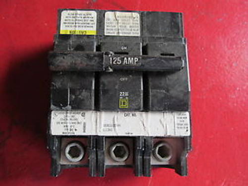 Square D QOD3125VH Circuit Breaker 125 Amp 3 Pole