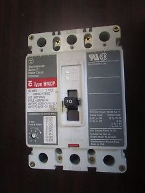 Westinghouse Cutler Hammer Circuit Breaker HMCP070J2 600VAC