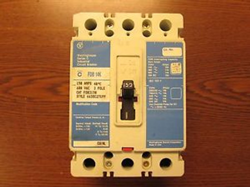 WESTINGHOUSE CUTLER HAMMER Industrial Circuit Breaker FDB3150 600VAC/250VDC