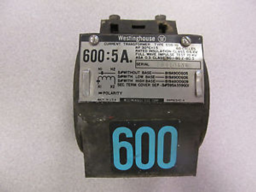 Westinghouse Type CSB-10 Ratio 600:5A Current Transformer