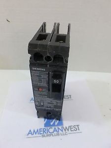 Used Siemens HHED62B050  50 amp 2 pole  600 volt   100kA @ 240 HHED6