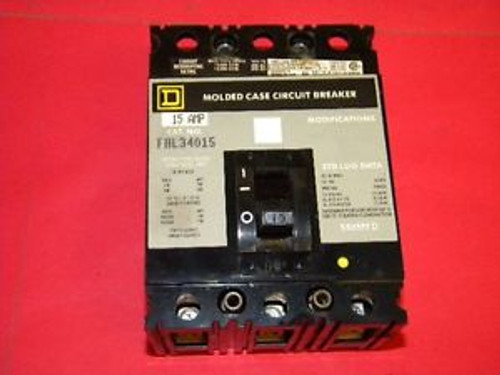 Square D FAL34015 15 Amp Circuit Breaker W/ Disconnect Handle