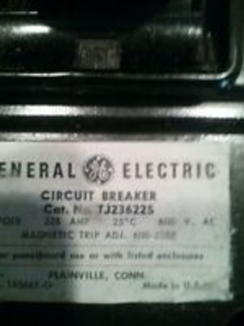 GE TJ236225  225 Amp 600 Volt 3 Pole Circuit Breaker Magnetic Trip Adjustment