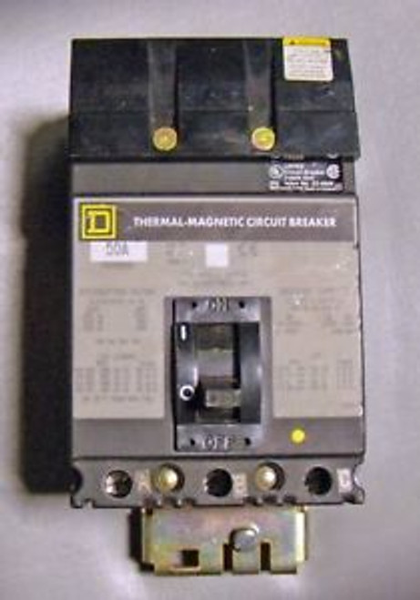 Square D 50 Amp Circuit Breaker FA34050  480V Grey Face