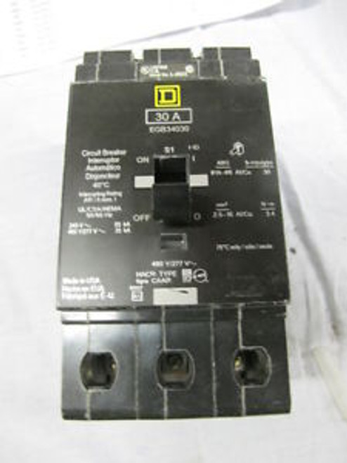 SQD EGB34030 3 POLE 30 AMP 480 VOLT Circuit Breaker