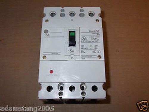 GE FBN FBN36TE015R2 3 POLE 15 AMP 600V CIRCUIT BREAKER