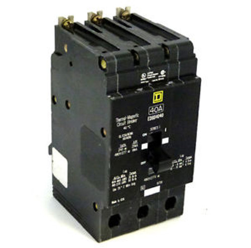 Square D EDB34040 40A 3-Pole 480V Circuit Breaker