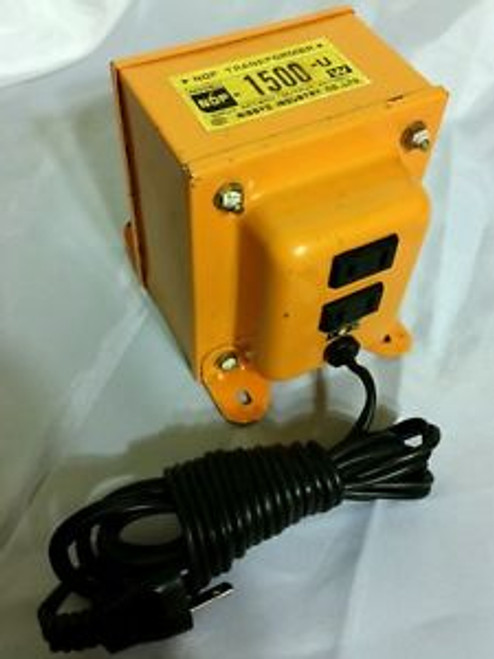 NISSYO NDF-1500U Stepdown Transformer 120V to 100V (1500Watt)