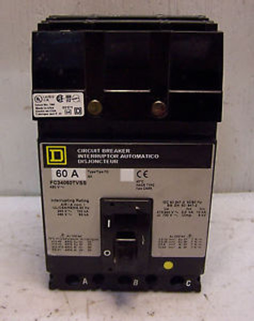 SQUARE D 60 AMP I LINE CIRCUIT BREAKER FC34060TVSS FC34060