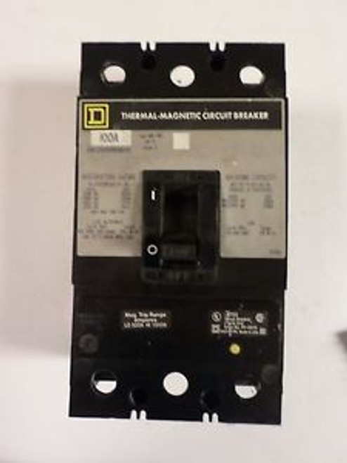 (1) SQUARE D KAL26100WB8041 2 POLE 100 AMP CIRCUIT BREAKER