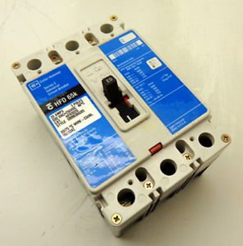 Cutler-Hammer HFD3020 Circuit Breaker 20A 3 Pole 600VAC 250VDC