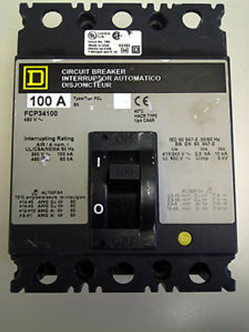 FCP34100 Square D Circuit Breaker