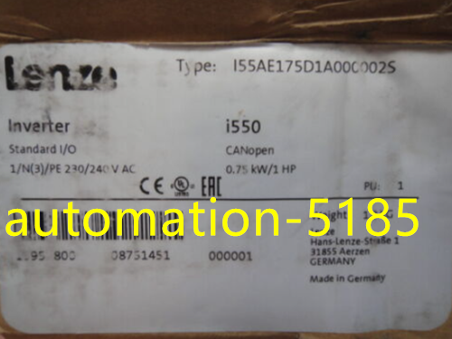 Lenze Inverter I55Ae175D1A000002S Brand New Fedex Or Dhl