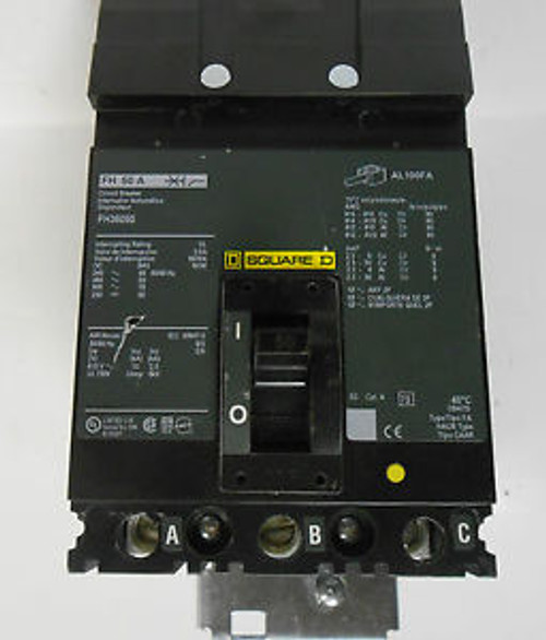 SQUARE D FH36050 50 AMP 3 POLE I-LINE CIRCUIT BREAKER .........  C-05F