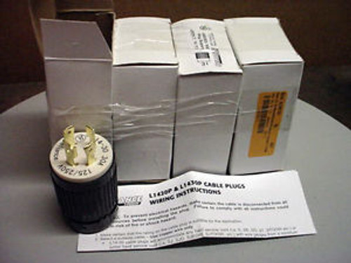 (4)  Reliance Locking Plugs  L1430P   30 amp  125/250V   NEW in the Box