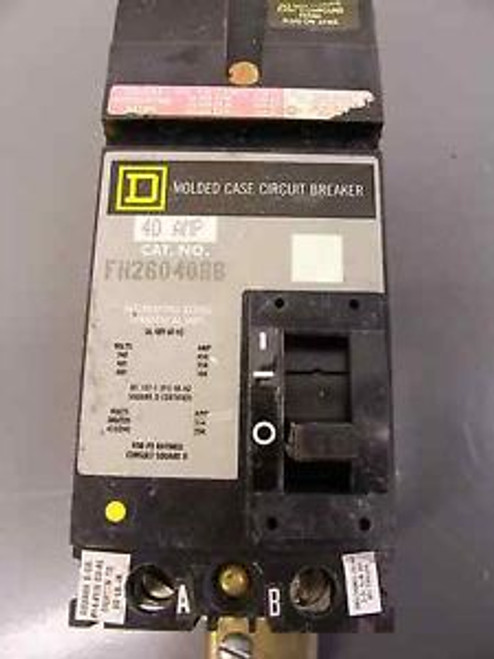 Square D I-Line 2 Pole FH 26040 AB Circuit Breaker