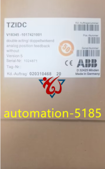 Abb Valve Positioner V18345-1017421001 New Fedex Or Dhl