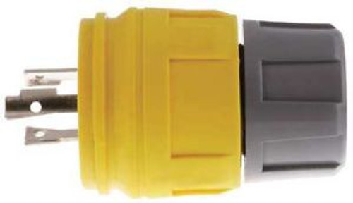 HUBBELL WIRING DEVICE-KELLEMS 28W49H Watertight Plug, NEMA L7-30, 30A/277V