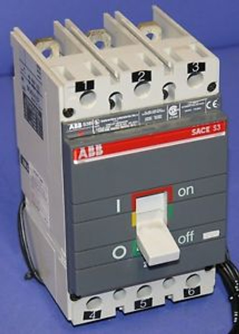 Used ABB SACE S3 Circuit Breaker 240VAC 500VDC 3 Pole Type S3B