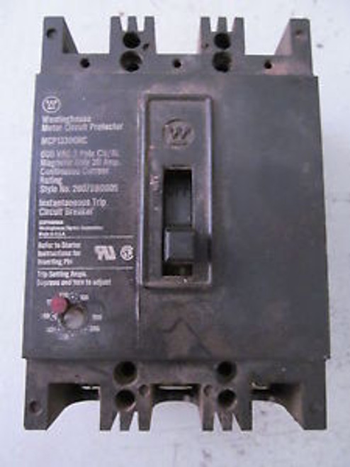 Westinghouse MCP13300RC Circuit Breaker 30 Amp 600 V 3 Pole