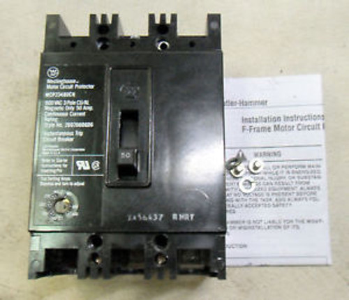 (F3) 1 WESTINGHOUSE MCP23480CR CIRCUIT BREAKER 3P 50A 600VAC