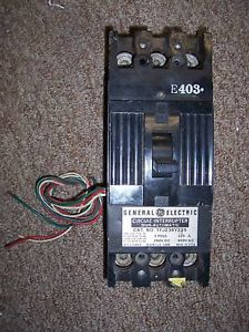 GE TFJ TFJ236Y225 225 amp TRIP 3 pole 600v AUX Breaker