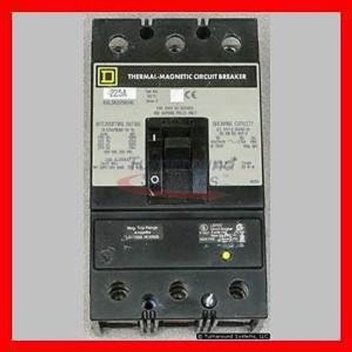 Square D KAL362258041 Circuit Breaker, 225 Amp, 600 Volt, Used
