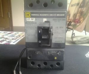 SQUARE D 3 POLE 125 AMP THERMAL MAGNETIC SHUNT TRIP BREAKER (KAL361256139)