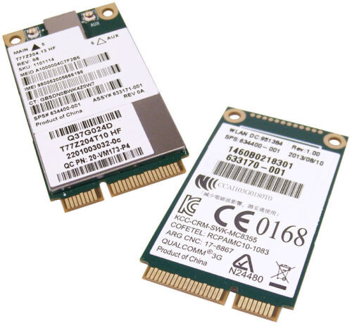 Hp 3G Card Sierra Wireless - 634400-001 Lot X 10