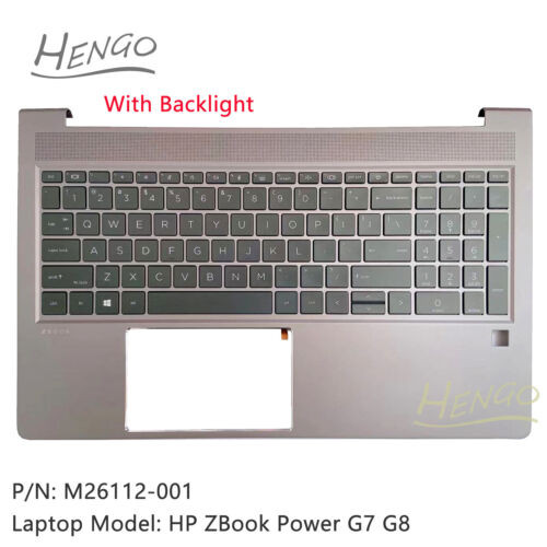 New For Hp Zbook Power G7 G8 Palmrest Us Backlight Keyboard Cover M26112-001