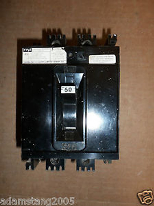 Federal Pacific FPE NE NE233060 60 amp 3 pole 240v Circuit Breaker CHIPPED