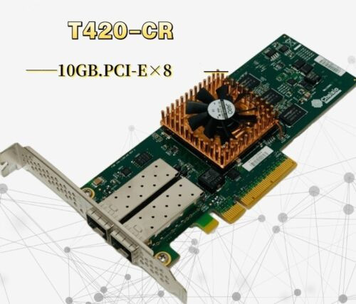 Chelsio T420-Cr 110-1146-40 2-Port Gigabit Fiber Optic Ethernet Card