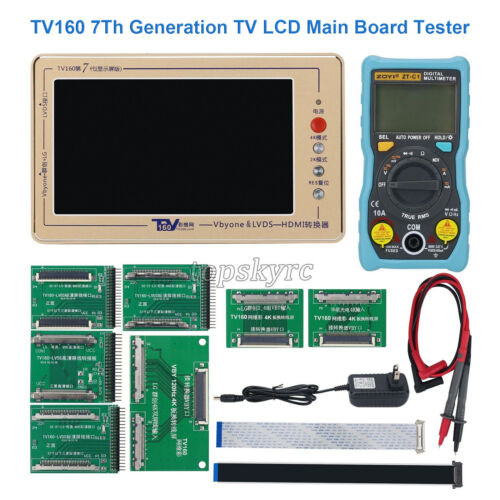 Tv160 7Th Tv Lcd Main Board Tester Vbyone & Lvds To Hdmi + Zt-C1 Multimeter Ty23