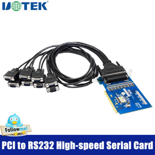 Pci To 8 Ports Rs232 Serial Card High Speed Dr62 Expansion Converter Db9 Adapter