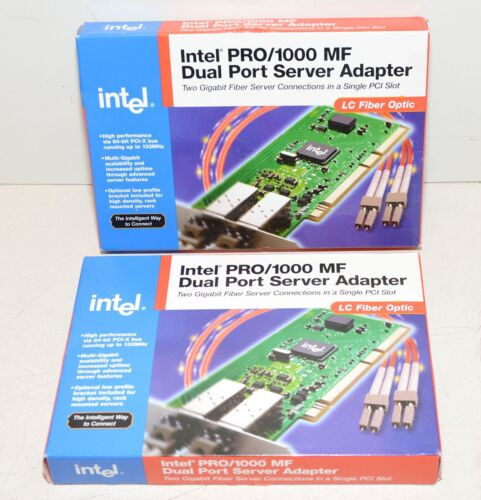 (2) Intel Pro/1000 Mf Dual Port Adapter Pci-XAb5401-006 New