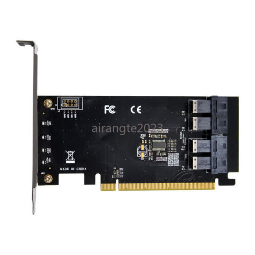 Pci-E X16 Four-Port Sff8643 Ssd Conversion Expansion Card U.2 Nvme