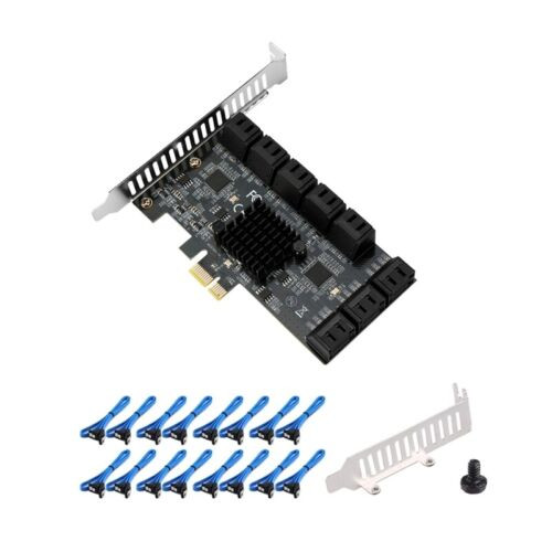 16 PortIii Pci-E Controller Card 16 Port Expansion Card For Chia Mining