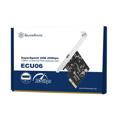 Silverstone Technology Ecu06, Superspeed Usb 20Gbps/Usb-C 3.2 Gen 2X2 Pcie Ex...