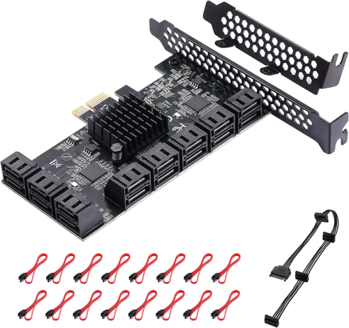 Pcle 16-Port Sata Iii Controller Expansion Card? 6Gbps X1/X4/X8/X16,Support 16 S