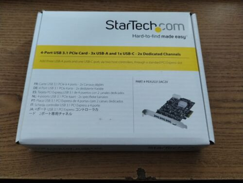 Startech.Com 4-Port Usb 3.1 Pcie Card - Usb-A / Usb-CPexus313Ac2V~~ New ~~